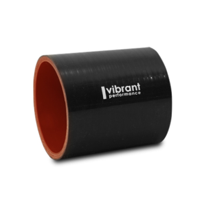 Vibrant Performance Intercooler Hose Coupling, 4 Inch Inside Diameter, Straight, 3 Inch Length, Black, 4 Ply Reinforced Silicone – 2718