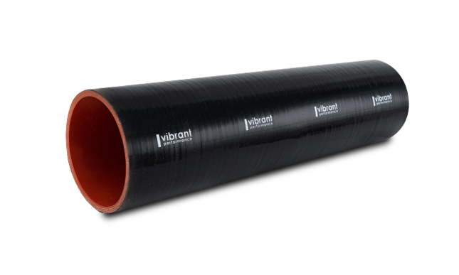 Vibrant Performance Intercooler Hose Coupling, 4 Inch Inside Diameter, Straight, 12 Inch Length, Black, 4 Ply Reinforced Silicone – 27191