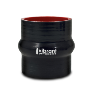 Vibrant Performance Intercooler Hose Coupling, 2-1/2 Inch Inside Diameter, Hump Hose, 3 Inch Length, Black, 4 Ply Reinforced Silicone – 2732