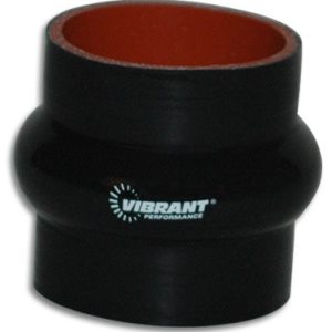 Vibrant Performance Intercooler Hose Coupling, 3-1/2 Inch Inside Diameter, Hump Hose, 3 Inch Length, Black, 4 Ply Reinforced Silicone – 2735