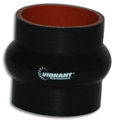 Vibrant Performance Intercooler Hose Coupling, 3-1/2 Inch Inside Diameter, Hump Hose, 3 Inch Length, Black, 4 Ply Reinforced Silicone – 2735