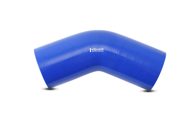 Vibrant Performance Intercooler Hose Coupling, 2-1/2 Inch Inside Diameter, 45 Degree Elbow, 4-1/2 Inch Leg Length with 4 Inch Bend Radius – 2752B