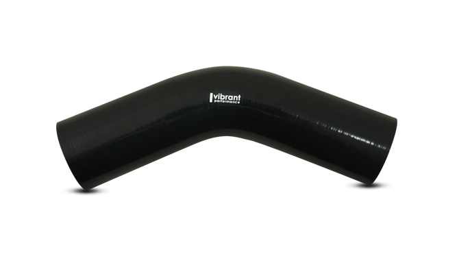 Vibrant Performance Intercooler Hose Coupling, 4 Inch Inside Diameter, 45 Degree Elbow, 3-1/2 Inch Leg Length with 4 Inch Bend Radius, Black – 2756
