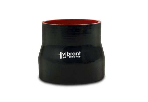 Vibrant Performance Intercooler Hose Coupling, 2 Inch Inside Diameter to 2-1/2 Inch Inside Diameter, Straight Transition, 3 Inch Length, Black – 2766