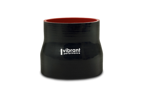 Vibrant Performance Intercooler Hose Coupling, 3 Inch Inside Diameter to 3-1/2 Inch Inside Diameter, Straight Transition, 3 Inch Length, Black – 2774
