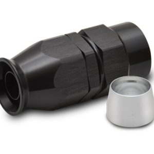 Vibrant Performance Hose End Fitting, -12AN Hose, Anodized, Black, Aluminum, With Aluminum Olive, Single – 28012