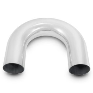 Vibrant Performance Exhaust Pipe – Bend 180 Degree, Fabrication Components, 1-1/2 Inch Diameter, Polished Aluminum – 2863
