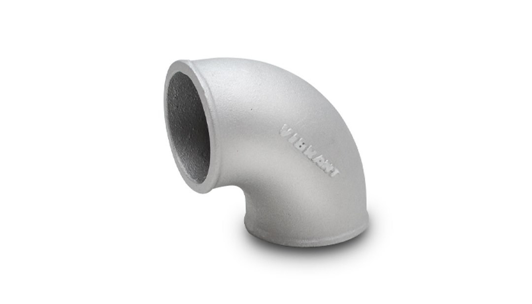 Vibrant Performance Intercooler Hose Coupling, Fabrication Components, 3 Inch Outside Diameter, 90 Degree Bend, Cast Aluminum, Tight Radius – 2874