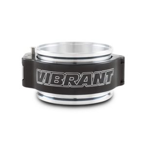 Vibrant Performance Vanjen Clamp, Use with 2 Inch Tube, 1 Inch Clamp Width, 2-1/8 Height, Pinless, Billet Aluminum Coupler/ Black Clamp – 32513