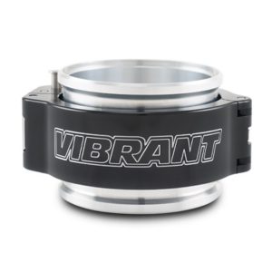 Vibrant Performance Hose Clamp, Use with 2-1/2 Inch Tube, 1-7/8 Inch Clamp Width, 2-1/8 Height, Pinless, Billet Aluminum Coupler/ Black Clamp – 32515