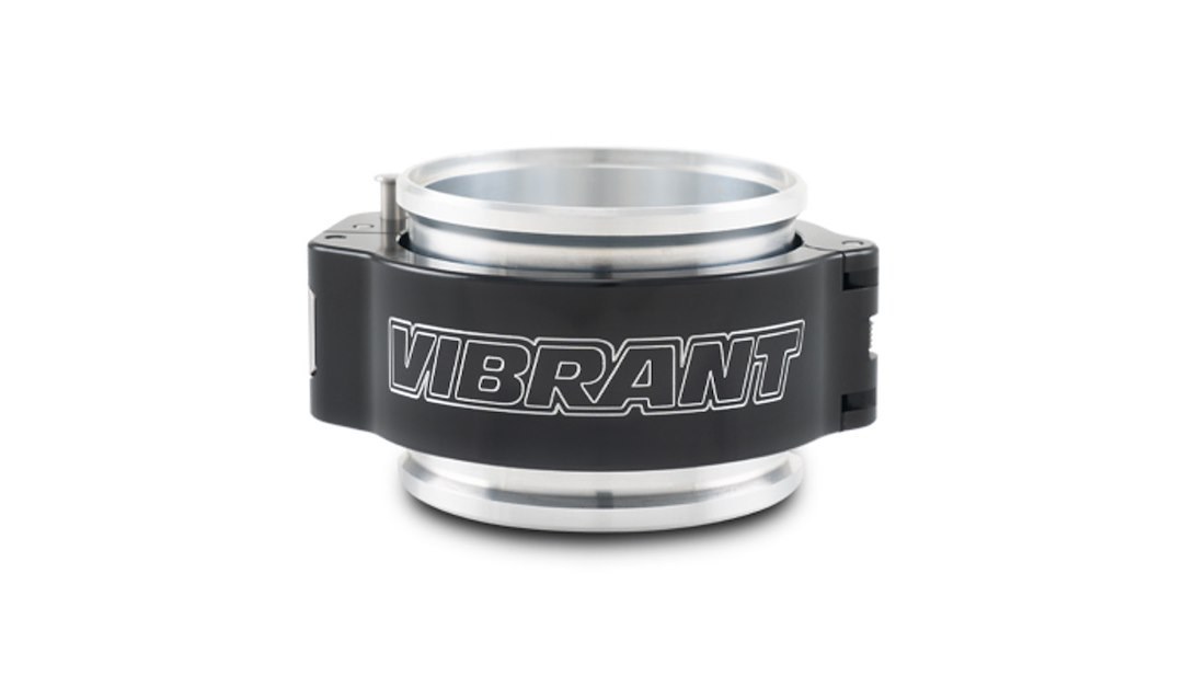 Vibrant Performance Hose Clamp, Use with 2-1/2 Inch Tube, 1-7/8 Inch Clamp Width, 2-1/8 Height, Pinless, Billet Aluminum Coupler/ Black Clamp – 32515