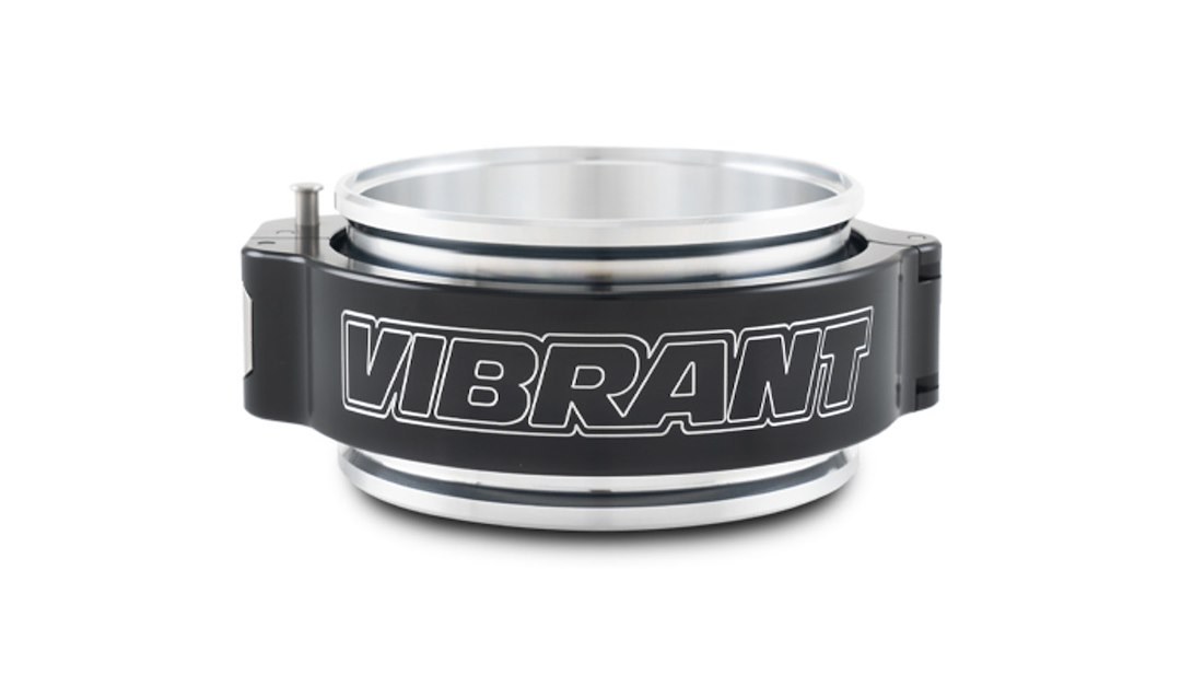 Vibrant Performance Hose Clamp, Use with 3-1/2 Inch Tube, 1-7/8 Inch Clamp Width, 2-1/8 Height, Pinless, Billet Aluminum Coupler/ Black Clamp – 32517