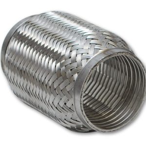 Vibrant Performance Exhaust Flex Connector, 3.50 Inch Inside Diameter, 8 Inch Long, Stainless Steel with Interlock Liner – 61108