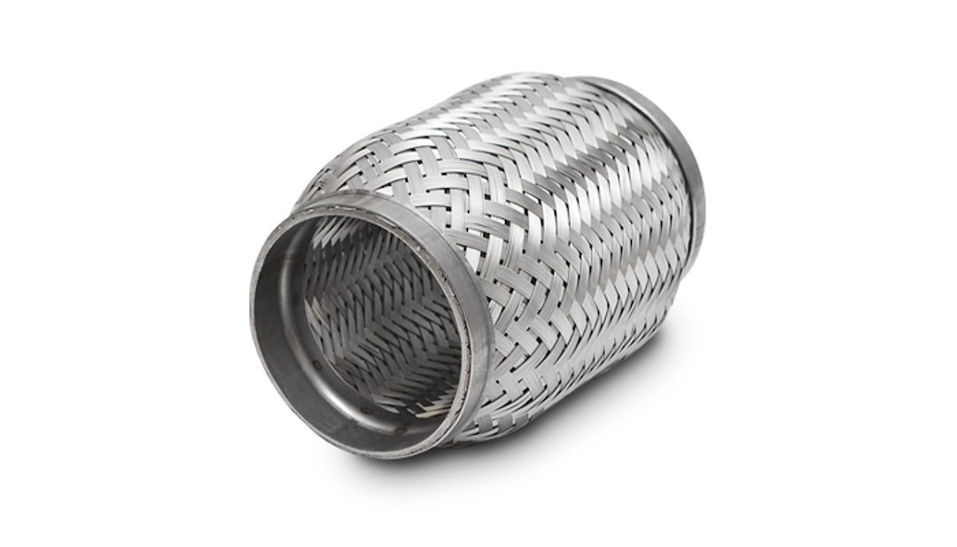 Vibrant Performance Exhaust Flex Connector, 1-1/2 Inch Inside Diameter, 4 Inch Long, Stainless Steel with Braided Liner – 62304