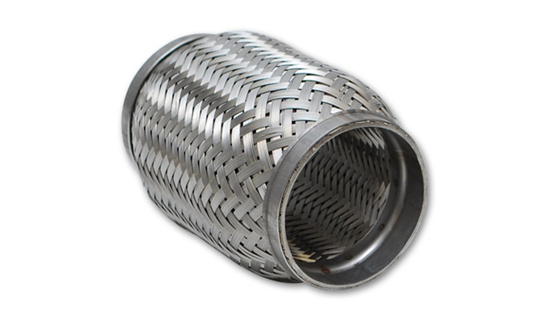 Vibrant Performance Exhaust Flex Connector, 1-1/2 Inch Inside Diameter, 4 Inch Long, Stainless Steel with Braided Liner – 62304