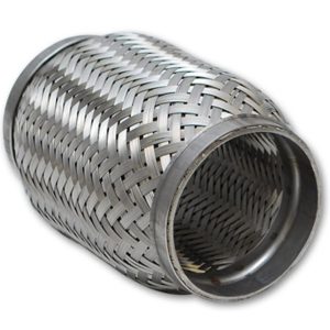 Vibrant Performance Exhaust Flex Connector, 2.25 Inch Inside Diameter, 4 Inch Long, Stainless Steel with Braided Liner – 62704