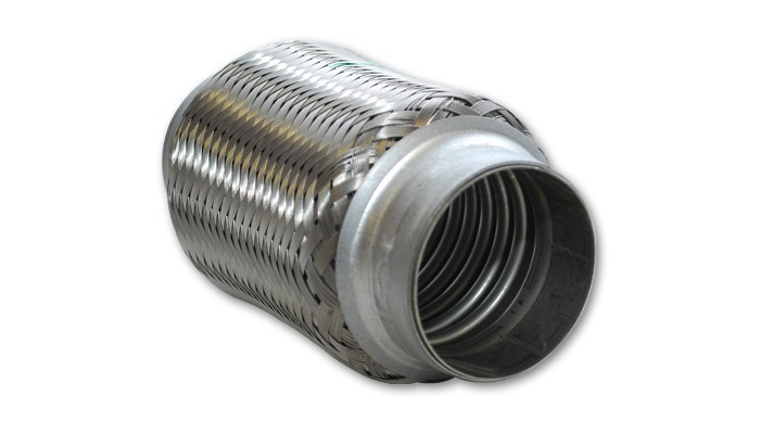 Vibrant Performance Exhaust Flex Connector, 2-1/4 Inch Inside Diameter, 4 Inch Long, Stainless Steel Without Liner – 64704