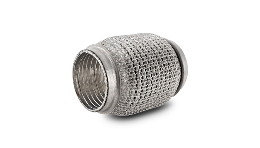 Vibrant Performance Exhaust Flex Connector, Liteflex, 2 Inch Inside Diameter, 4 Inch Long, Stainless Steel, With Interlock Liner – 66604