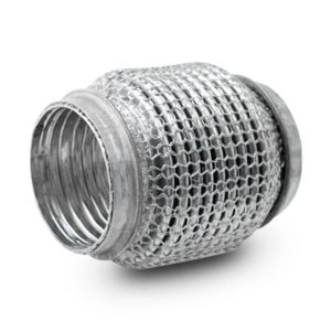 Vibrant Performance Exhaust Flex Connector, Liteflex, 2-1/4 Inch Inside Diameter, 4 Inch Long, Stainless Steel, With Interlock Liner – 66704
