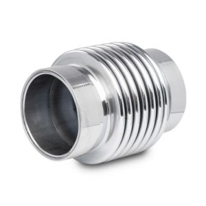 Vibrant Performance Exhaust Flex Connector, Bellow Style, Weld-On, 1-1/2 Inch Inlet/ 1-1/2 Outlet, 2-3/4 Inch Length, Stainless Steel – 69328