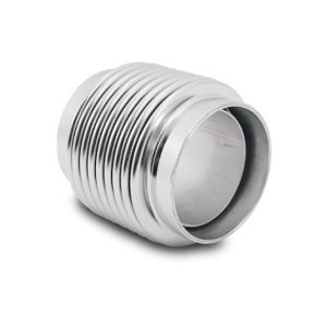 Vibrant Performance Exhaust Flex Connector, Bellow Style, 2-1/2 Inch Inlet Diameter/ 2-1/2 Inch Outlet Diameter, 4 Inch Length, Polished – 69724