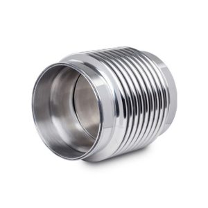 Vibrant Performance Exhaust Flex Connector, Bellow Style, Weld-On, 2-1/2 Inch Inlet/ 2-1/2 Outlet, 4 Inch Length, Stainless Steel – 69725