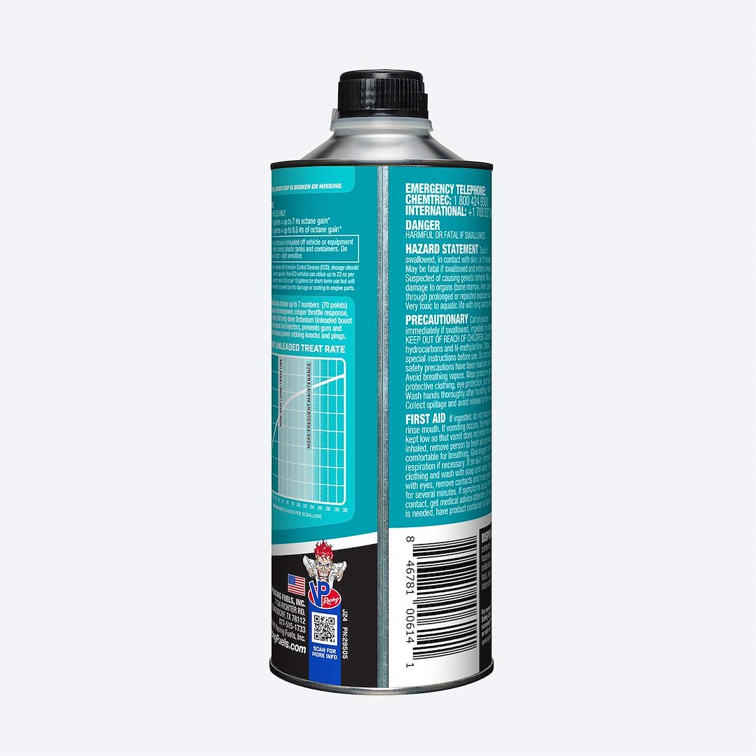 Vp Fuel Fuel Additive, Octanium®, Octane Booster, For Gasoline, Treats Up to 10 Gallons, 32 Ounce Bottle, Single – 29506