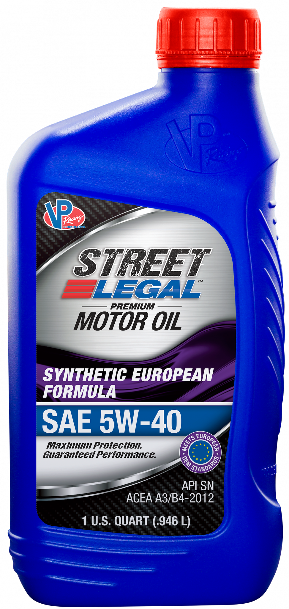Vp Fuel Oil, Street Legal, SAE 5W-40, Synthetic, 1 Quart Bottle, Single – VP3254003