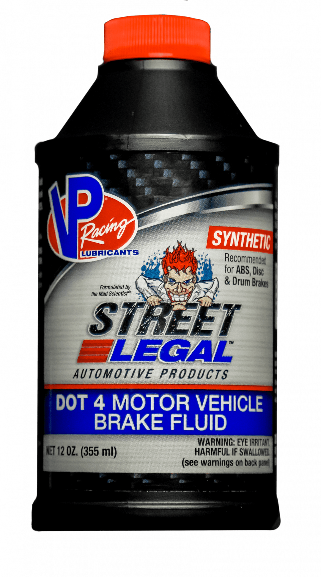 Vp Fuel Brake Fluid, Street Legal, Single, 12 Ounce Bottle, DOT 4 – VP6100402