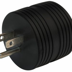 Valterra Power Cord Adapter, 15 Amp Male to 30 Amp Female Plug, Black, PVC, Round, 1 Per Card – A10-1530ARDVP