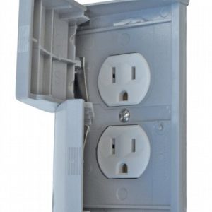 Valterra Receptacle, Diamond Group, Outdoor Use, 125 Volt AC Power, Non Ground Fault Interrupter, Dual Receptacle, Gray – DG80SRVP