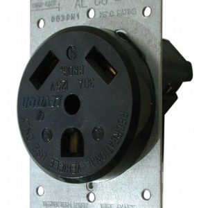 Valterra Receptacle, Diamond Group, Indoor/ Outdoor Use, 2 Pol/ 3 Wire, 30 Amp/ 125 Volt AC Power, Non Ground Fault Interrupter – DG30VP