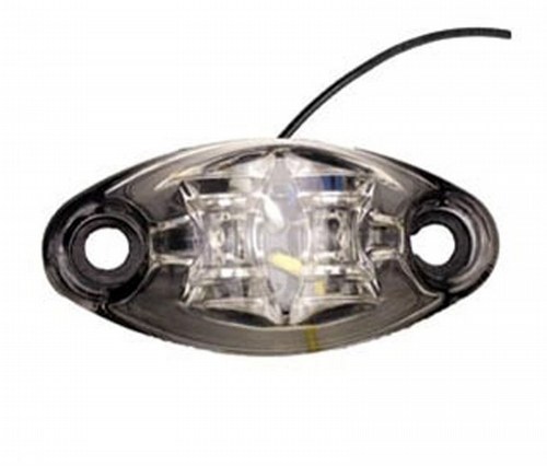 Valterra Clearance Light, Diamond Group, LED, Oval, 2-5/8 Inch Length X 1-1/4 Inch Width X 3/4 Inch Depth, Clear Lens/ Amber LED, 2 Diodes – DG52440VP
