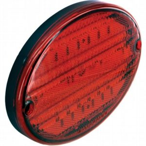 Valterra Trailer Light, Diamond Group, Stop/ Turn/ Tail Light, 52-LED, Round, Red, 8-3/8 Inch Length X 5-5/8 Inch Width X 7/8 Inch Depth – DG52448PB