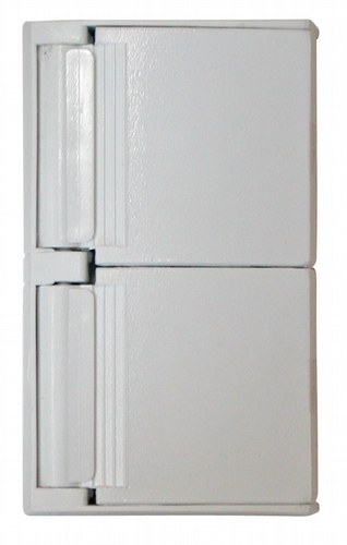 Valterra Receptacle Cover, Diamond Group, For Dual Receptacle Slot, White, With Gasket/ Flanged Horizontal Box with Self Closing Flip Lids – DG52499VP