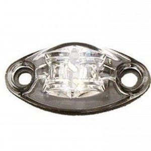 Valterra Clearance Light, Diamond Group, LED, Oval, 2-5/8 Inch Length X 1-1/4 Inch Width X 3/4 Inch Depth, Clear Lens/ Red LED, 2 Diode – DG52504VP