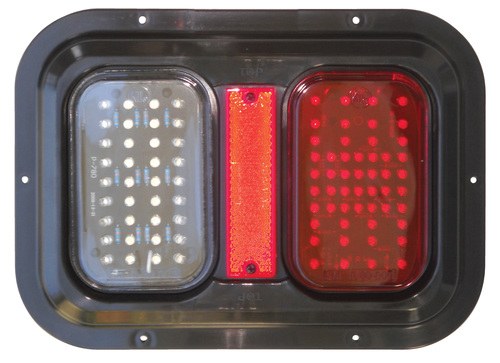 Valterra Trailer Light, Diamond Group, Stop/ Turn/ Tail Light, 76-LED, Rectangular, Amber/ Red – DG52721PB