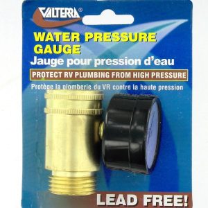 Valterra Gauge Water Pressure, For Use with Standard Water Regulators, Full Sweep Mechanical, Analog Display, 0-120 PSI – A01-0110VP