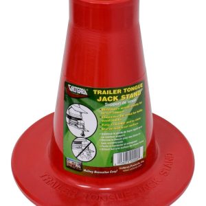 Valterra Trailer Tongue Jack Foot Plate, Trailer Tongue Stand, Red, 10000 Pound Capacity, 8-5/8 Inch Diameter X 8-3/8 Inch Height – A10-0900