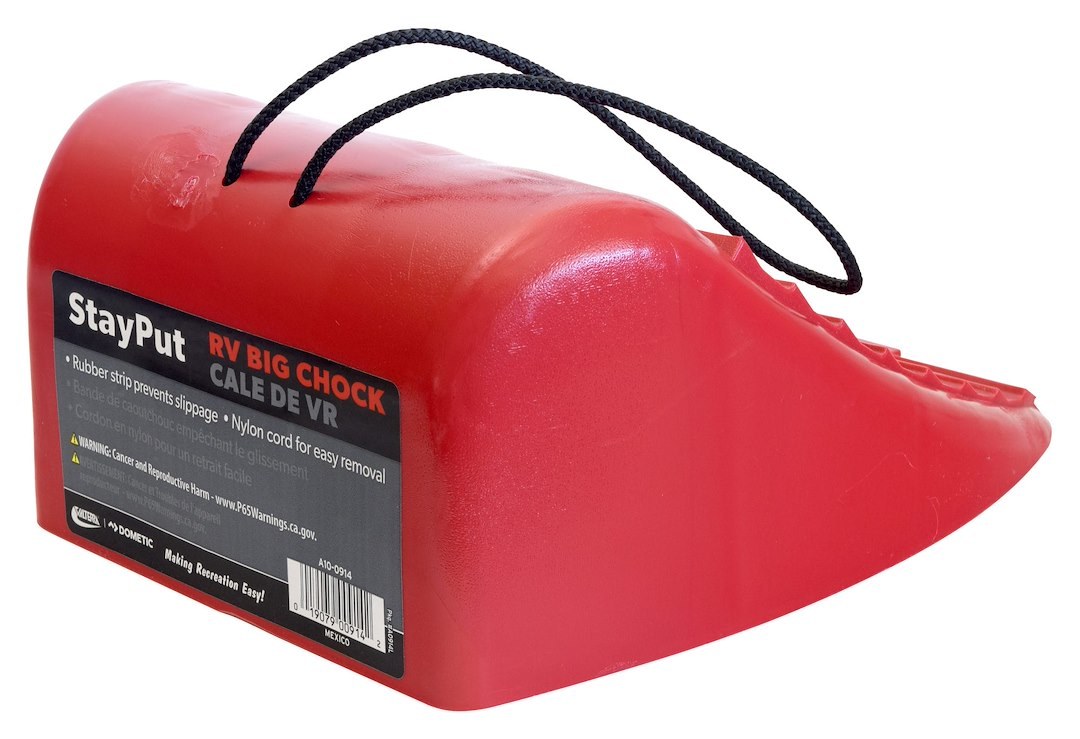 Valterra Wheel Chock, Big Chock, Red, Plastic, Single – A10-0914