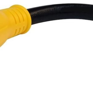 Valterra Power Cord Adapter, Mighty Cord ™, 15 Amp Male to 50 Amp Female, Detachable, Black, 12 Inch Length, Non Locking, Not Waterproof – A10-1550DBK