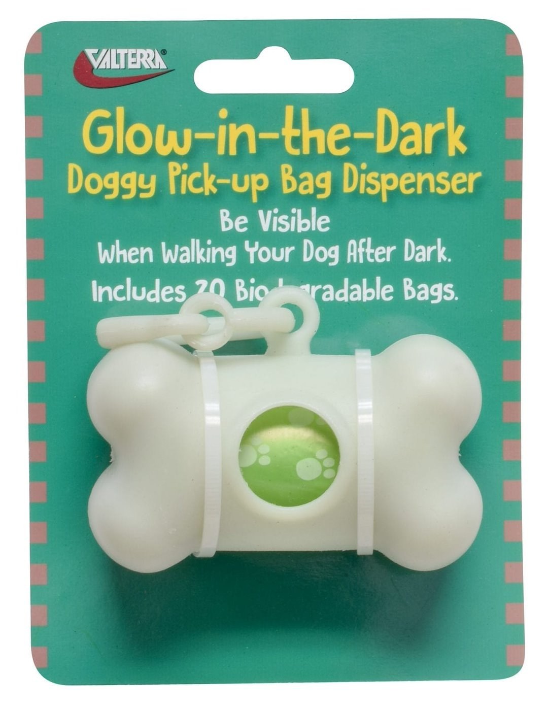 Valterra Pet Waste Bag, Use for Picking Up Pet Waste, Glow-IN-The-Dark Safety Feature, Non-Scented, Biodegradable Plastic – A10-2003VP