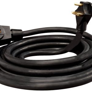 Valterra Power Cord, Mighty Cord ™, Power Supply Cord, 3 Prong, Single Outlet, 30 Amp, 25 Foot Length, Black, Without Plug Head Handle – A10-3025E