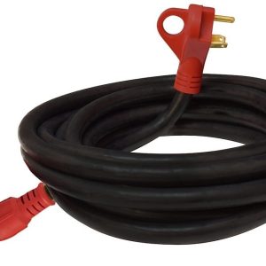 Valterra Power Cord, Mighty Cord ™, Power Supply Cord, 3 Prong, Single 90 Degree Detachable Outlet with Locking Ring, 30 Amp – A10-3025ED90