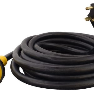 Valterra Power Cord, Mighty Cord ™, Power Supply Cord, Detachable Cord, 30 Amp, 25 Foot Length, Black, Without Plug Head Handle – A10-3025EDBK