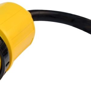 Valterra Power Cord Adapter, Mighty Cord ™, 30 Amp Male to 50 Amp Female, Detachable, Black, 12 Inch Length, Non Locking, Not Waterproof – A10-3050DBK