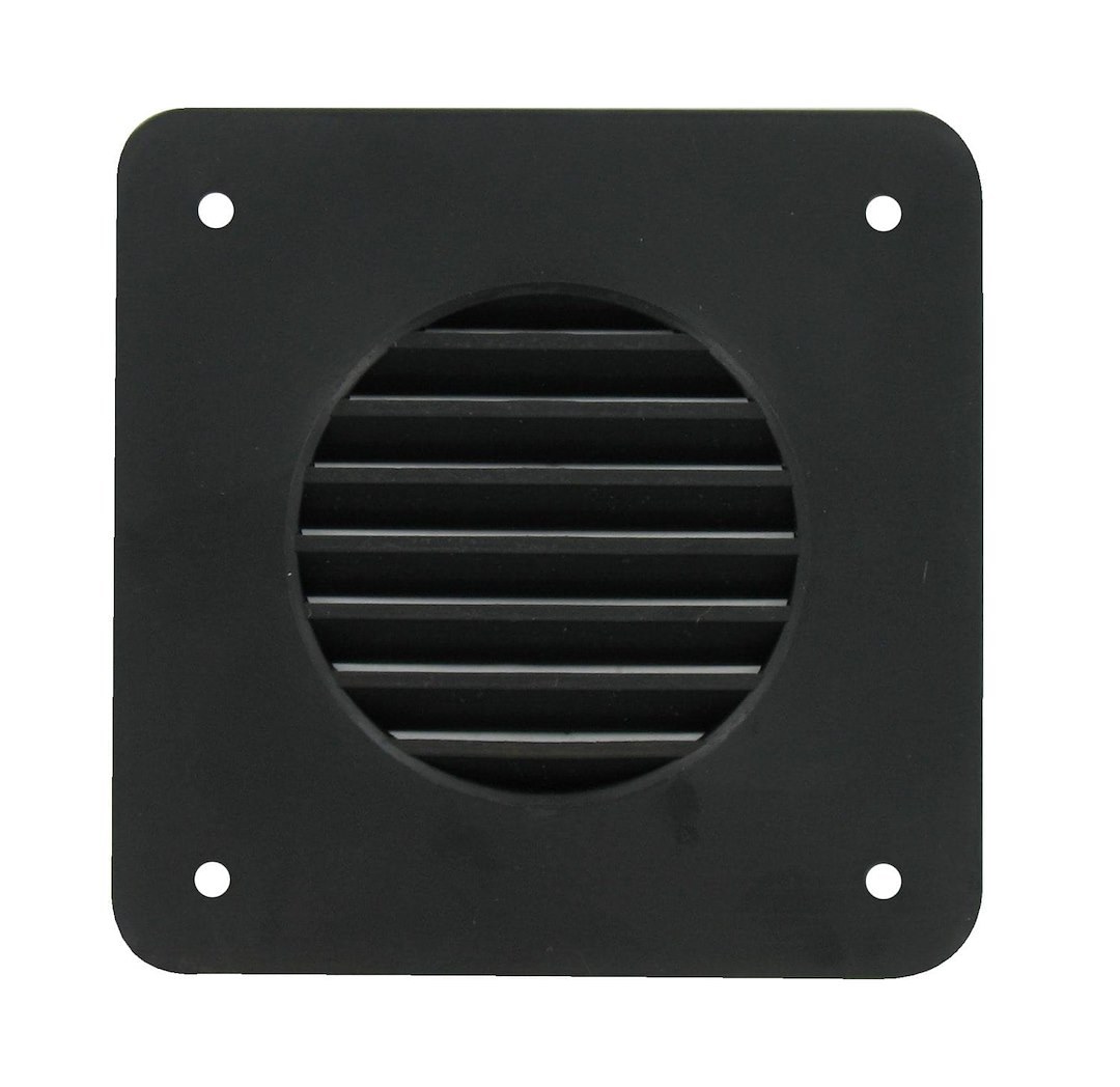 Valterra Battery Box Vent, Use to Direct Battery Box Fumes Outside for Safety, Louvered Vent Cover – A10-3300BK