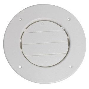 Valterra Heating/ Cooling Register, 4 Inch Diameter, 360 Degree Rotation, White, Plastic – A10-3357VP