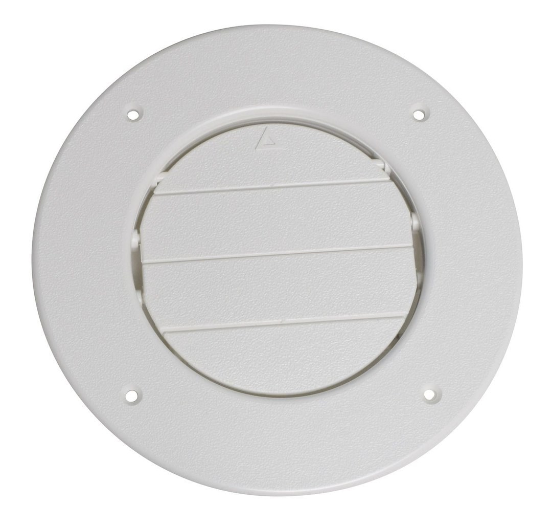 Valterra Heating/ Cooling Register, 4 Inch Diameter, 360 Degree Rotation, White, Plastic – A10-3357VP