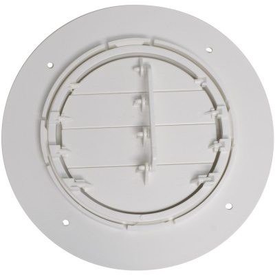 Valterra Heating/ Cooling Register, 4 Inch Diameter, 360 Degree Rotation, White, Plastic – A10-3357VP
